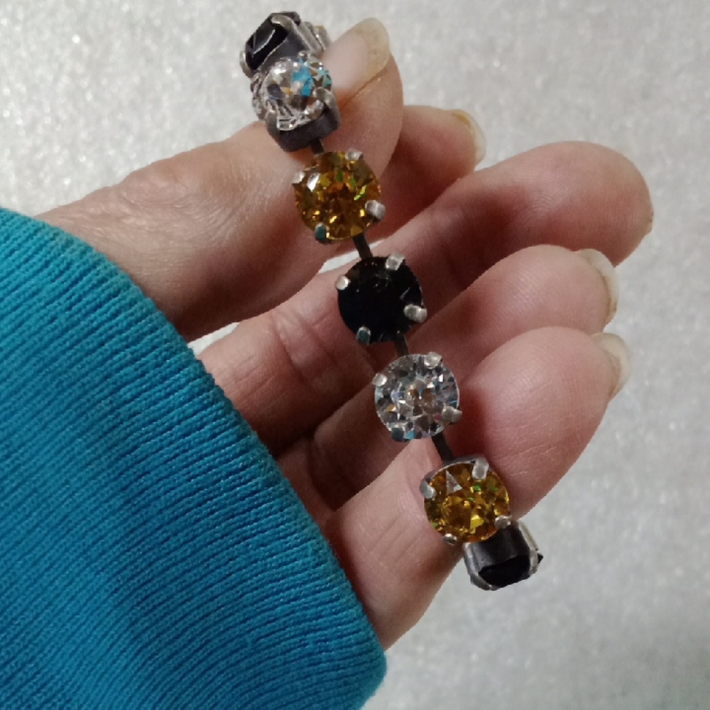 Vintage Style Multi Colored Glass Bracelet #A411